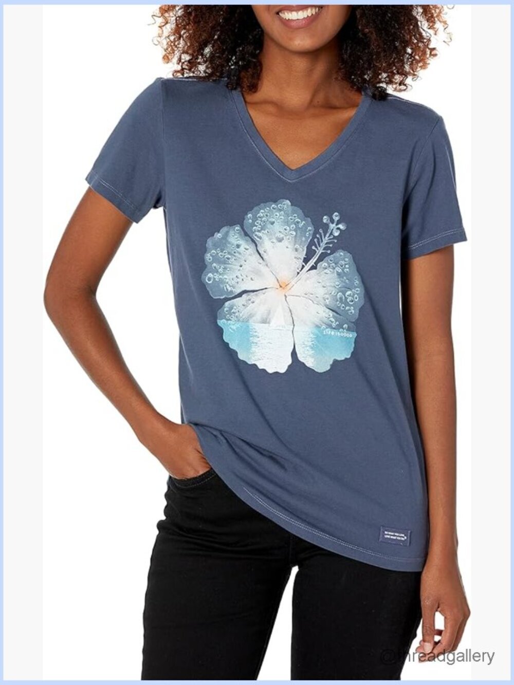 Women's Crusher Tee Short Sleeve V-Neck Cotton Graphic T-Shirt